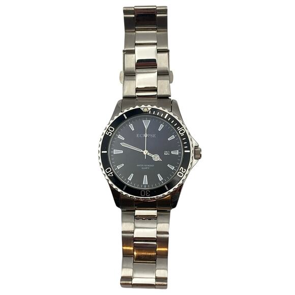 Eclipse Mens Watch 42mm - Date Indicator - WR 165ft- New Battery - Wrist 7-7.25 - Picture 1 of 7